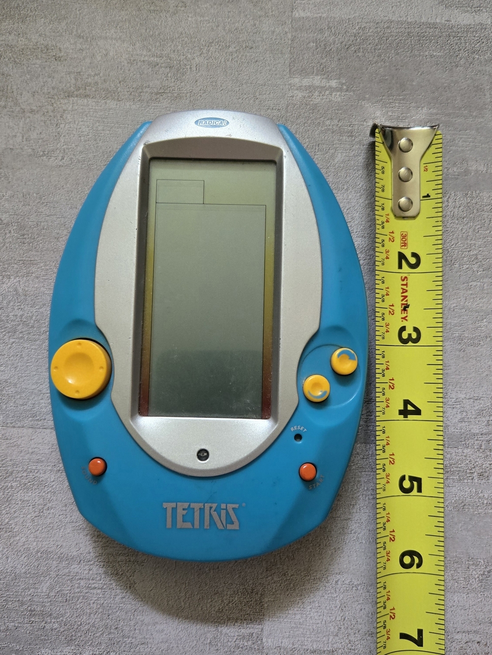Vintage Radica Tetris Handheld Electronic Game Retro Arcade Toy Blue Working - Picture 10 of 13